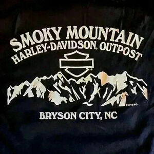 Harley-Davidson Women's 3x long sleeve Black T Shirt EUC  Smoky Mountain Outpost